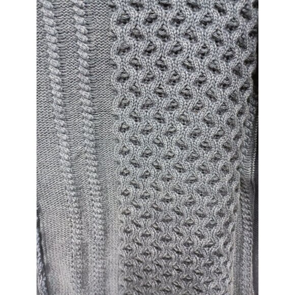 Natural Reflection Womens BOHO Sweatshirt Medium Blue Cable Knit Boxy Pullover - Picture 5 of 11